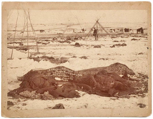 George Trager photograph of the Wounded Knee battlefield